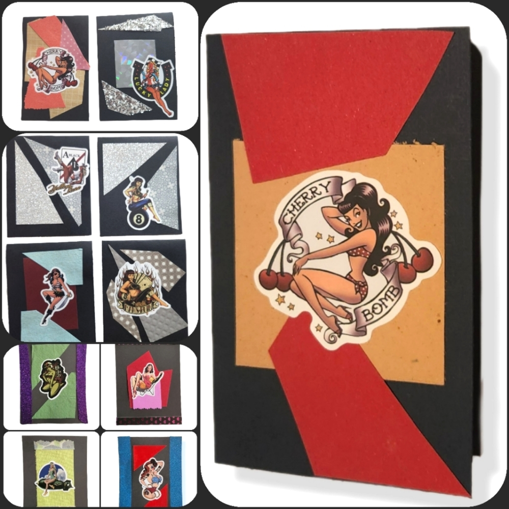 Pin-up girl card set